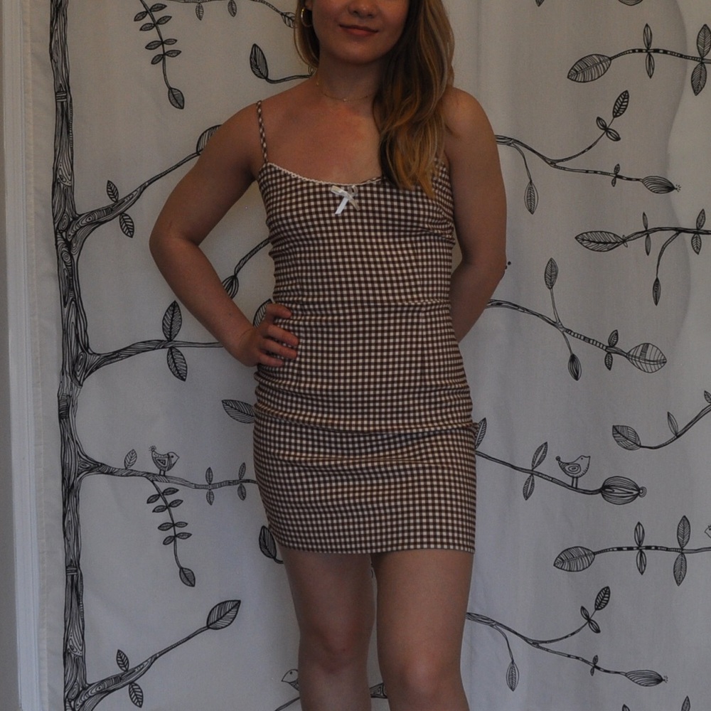 Urban Outfitters Tahoe Gingham Stretch Mini